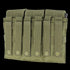 The Condor Triple M4 Mag Pouch in Scorpion OCP features multiple compartments and MOLLE webbing, with snap-button closures—ideal for first responders and law enforcement professionals.